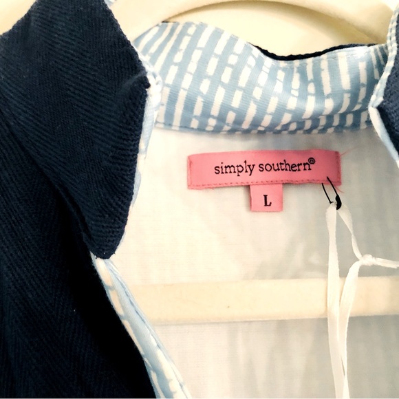 NWT Simply Southern blue and white striped Dress. - Picture 2 of 4